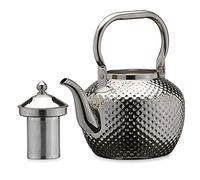 SANQIAHOME théière en acier inoxydable avec infuseur 2,0 L Argent