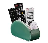 SANQIANWAN Support de boîte de rangement en cuir PU pour télécommande, support de télécommande avec 5 compartiments pour récepteur TV, DVD, bureau, stylo, cuisine, salle de bain, maquillage (Vert)