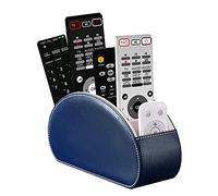 SANQIANWAN Support de boîte de rangement en cuir PU pour télécommande, support de télécommande avec 5 compartiments pour récepteur TV, DVD, bureau, stylo, cuisine, salle de bain, maquillage (Bleu