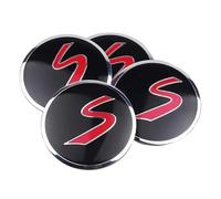 SANQIUTOU 4 Pièces Autocollants Cache Moyeux pour Mini S Works Cooper JCW R50 R52 R53 R55 F56 F57 F60 56mm, Décoratio Stickers Enjoliveurs Capuchons Caps Accessoires