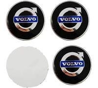 SANQIUTOU 4 Pièces Autocollants Cache Moyeux pour Volvo S60 60MM,Décoratio Stickers Enjoliveurs Capuchons Caps Accessoires