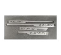 SANQIUTOU Protection Seuil de Porte Voiture pour Skoda Kamiq 2018-2022 2023 2024 2025, Bande Décorative Anti-Usure de Seuil Matériau en Acier Inoxydable, 4Pcs