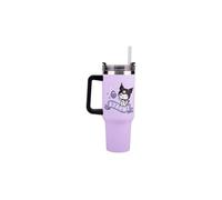 Paladone Tasse isotherme Kuromi 900 ml Violet avec paille et poignée – Licence officielle Sanrio