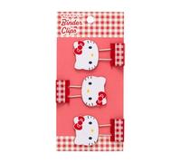 Sanrio Hello Kitty 615366 Lot de 3 pinces doubles en acier ABS