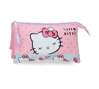 Sanrio Hello Kitty Bows Estuche Triple Rose 22x12x5 cm PVC