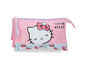 Sanrio Hello Kitty Bows Estuche Triple Rose 22x12x5 cm PVC