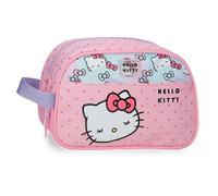 Sanrio Hello Kitty Bows Neceser Dos Compartimentos Adaptable Rose 26x16x11 cm PVC