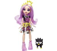 Sanrio Hello Kitty figurine Badtz-Maru et poupée Jazzlyn avec longs cheveux violets et tenue tendance, jouet pour enfant dès 4 ans, GWW98