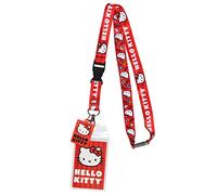 Sanrio Hello Kitty Porte-badge classique avec pendentif en caoutchouc surélevé de 5,1 cm