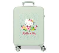 Sanrio Hello Kitty Valise Cabine Motif Floral Vert 38 x 55 x 20 cm Rigide 2,6 kg Cadenas à Combinaison latérale ABS 2,6 kg 34 L