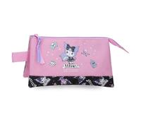 Sanrio Kuromi Fortune Telling Trousse Triple Rose 22 x 12 x 5 cm Polyester