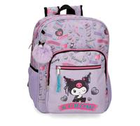 Sanrio Kuromi Retropop Sac à Dos Scolaire Adaptable au Violet Car 30x38x12 cm Polyester 13.7L