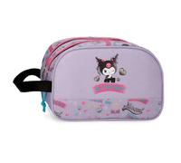 Sanrio Kuromi Retropop Trousse à Deux Compartiments Adaptable Violet 26 x 16 x 11 cm Polyester