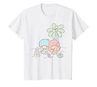 Sanrio Little Twin Stars Beach Summer Holiday T-Shirt, Enfant, Blanc, 12 Ans