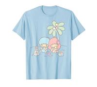 Sanrio Little Twin Stars Beach Summer Holiday T-Shirt, Homme, Bleu Céleste, S