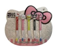 SANRIO Lot de 5 brosses à dents Hello Kitty et ses amis comprenant : - Hello Kitty - Cinnamoroll - Keroppi - Kuromi - My Melody