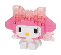 Sanrio Nanoblock, Figurine Miniature à Construire My Melody Big Ribbon | 200 micro-briques, personnage univers Hello Kitty, grand nœud transparent, activité créative dès 12 ans - NBCC247