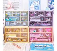 Sanrio Nouvelle Boîte de Rangement Hello Kitty Kuromi My Melody Cinnamoroll Décorations de Bureau Tendance Mode Sens du Luxe Boîte de Rangement A5