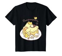 Sanrio Pompompurin Pudding Pancakes T-Shirt, Enfant, Noir, 12 Ans