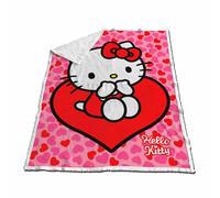Aymax Couverture Hello Kitty en Sherpa et Coral 120x150 cm