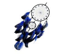 SANRLO Attrape-rêves lumineux dans le noir Décoration murale à suspendre avec pompons à plumes Carillon éolien pour chambre à coucher et chambre d'enfant