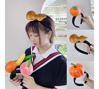 SANRLO Bandeaux, accessoires pour cheveux pour femmes, bandeaux de fruits de dessin animé, bandeau à cheveux en forme de carotte, bandeau amusant pour se laver le visage, fête costumée