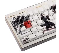 SANRLO Capuchons Touches Translucides À Impression Latérale 130 Touches Transmission Lumière Combat Améliore Frappe pour Clavier Mécanique Jeu