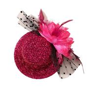 SANRLO Chapeau à plumes des années 1920 - Épingle à cheveux pour cocktails - Chapeau bibi élégant - Cosplay - Pince à cheveux - Pour fête de thé