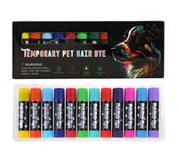 SANRLO Lot de 12 craies de coloration pour poils d'animaux de compagnie, lavables et faciles à utiliser, faciles à enlever