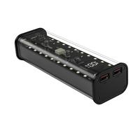 SANRLO Lot de 4 boîtes de rangement de batterie 21700 - Chargement rapide - Support de batterie amovible - Sans piles