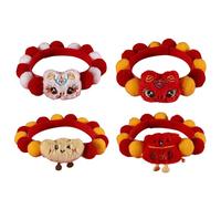 SANRLO Lot de 4 colliers élastiques pour animal domestique - Pour fêtes festives