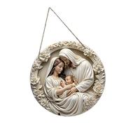 SANRLO Plaques murales en bois magnifiquement détaillées Jésus et Vierge Marie pour cérémonies religieuses