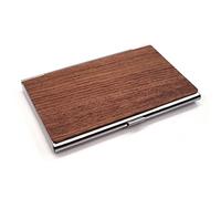 SANRLO Porte-cartes Businesse en noyer noir pour homme et femme 9,1 x 6,9 x 1,9 cm, Multicolore
