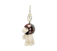 Sanrlo Porte-clés en forme d'ours de moto en peluche avec pendentif en forme de locomotive pour sacs et téléphones, Noir #, 9cm