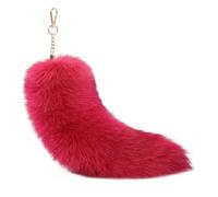 SANRLO Porte-clés queue de renard en fausse fourrure de renard - Porte-clés en fourrure douce - Pendentif pour sac à main - Accessoire de sac à main, Rose 5