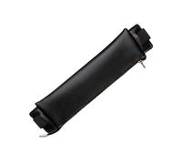 SANRLO R Trousse à crayons en cuir synthétique avec fermeture éclair et bandes élastiques pour bloc-notes, Noir #, 5.5x23cm, Organiseur de sac