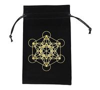 SANRLO Sac de rangement portable pour cartes Oracle Metatron - Sac de divination pour enfants et adultes - Sacs épais à broder