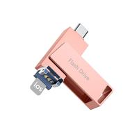 【sans APP】 Levida Cle USB 256 Go,Clé USB pour Phone,3 en 1 Clef USB 3.0,Photo Stick Mémoire Externe pour iOS/Android/Smartphone/Pad/Type C et PC(Rose)