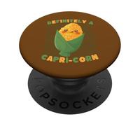 sans Aucun Doute Un Jeu de Mots du Zodiaque Mignon Capri-Corn PopSockets PopGrip Adhésif