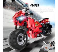 Sans Boîte D'origine - Bloc De Construction De Moto Ractrack Pour Garçons, Ville Technique 2.4ghz Rc, Briques À Moteur, Télécommande Radio, Jouets De Collection, Cadeaux Pour Garçons