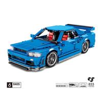 Sans Boîte D'origine - Nissan ? Blocs De Construction De Voiture De Sport Japonais, Échelle Technique, Modèle Gtr R34, Véhicule De Traction, Collection De Jouets Pour Garçons, Cadeaux