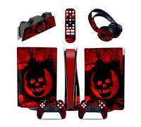 Sans bulles Ni Mousse 67948 Console Pour PS5 Disc Edition & Digital Edition Sticker Vinyl Decal Cover Pour Ps5 Controller & Charging Station & Headset & Media Remote(Digital Edition)