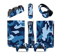 Sans bulles Ni Mousse 98790 Console Pour PS5 Disc Edition & Digital Edition Sticker Vinyl Decal Cover Pour Ps5 Controller & Charging Station & Headset & Media Remote(Disc Version)