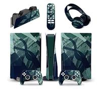 Sans bulles Ni Mousse Console Pour PS5 Disc Edition & Digital Sticker Vinyl Decal Cover Pour Ps5 Controller & Charging Station & Headset & Media Remote 37688(Digital Edition)