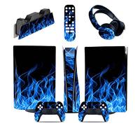 Sans bulles Ni Mousse Console Pour PS5 Disc Edition & Digital Sticker Vinyl Decal Cover Pour Ps5 Controller & Charging Station & Headset & Media Remote 12716(Disc Version)