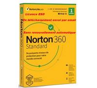 Sans CB - NORTON 360 STANDARD 2024 sans Abonnement 1 Appareil PC MAC Android - 1 AN - 10GB CLOUD - Envoyé par mail - ESD
