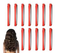 sans chaleur - 12 rouleaux de boucles avec élastiques antidérapants | Kit de coiffure No Heat pour femme | Outil d'overnight Waves pour une routine à domicile et une utilisation