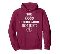 sans Coco Le Monde Serait Bien Triste Sweat à Capuche, Unisexe pour Adultes, Marron, M