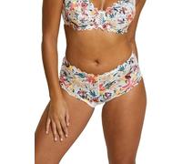 SANS COMPLEXE, Culotte Taille Medium, Arum Mosaic, Culotte coupée à la Taille, Dentelle ajourée imprimée, Laçages sur Les côtés, Doublure en Tulle léger, JAS Imprimé Floral Magnolia, 50-52