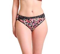 SANS COMPLEXE AVA Fantaisie_60PAH14 Slip, Imprimé Floral Noir, 50/52 Femme